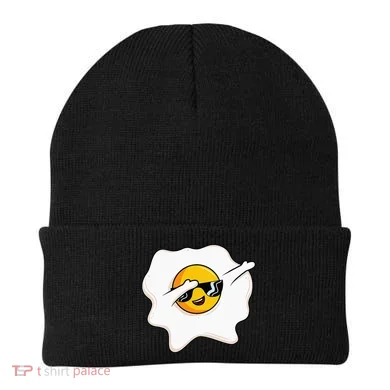 Dab Dabbing Egg Funny Fried Egg Beanie