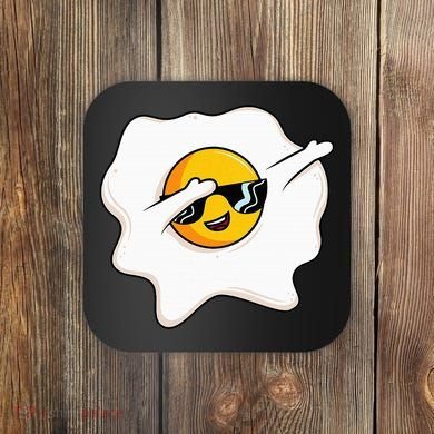 Dab Dabbing Egg Funny Fried Egg Coaster