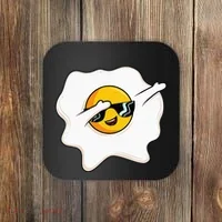 Dab Dabbing Egg Funny Fried Egg Coaster thumb 0
