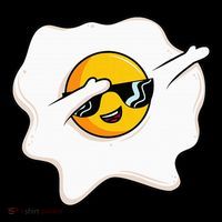 Dab Dabbing Egg Funny Fried Egg Ornament thumb 1