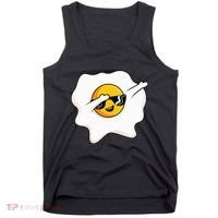 Dab Dabbing Egg Funny Fried Egg Tank Top thumb 0