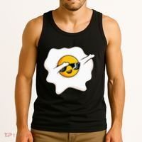 Dab Dabbing Egg Funny Fried Egg Tank Top thumb 3