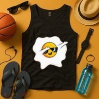 Dab Dabbing Egg Funny Fried Egg Tank Top thumb 4