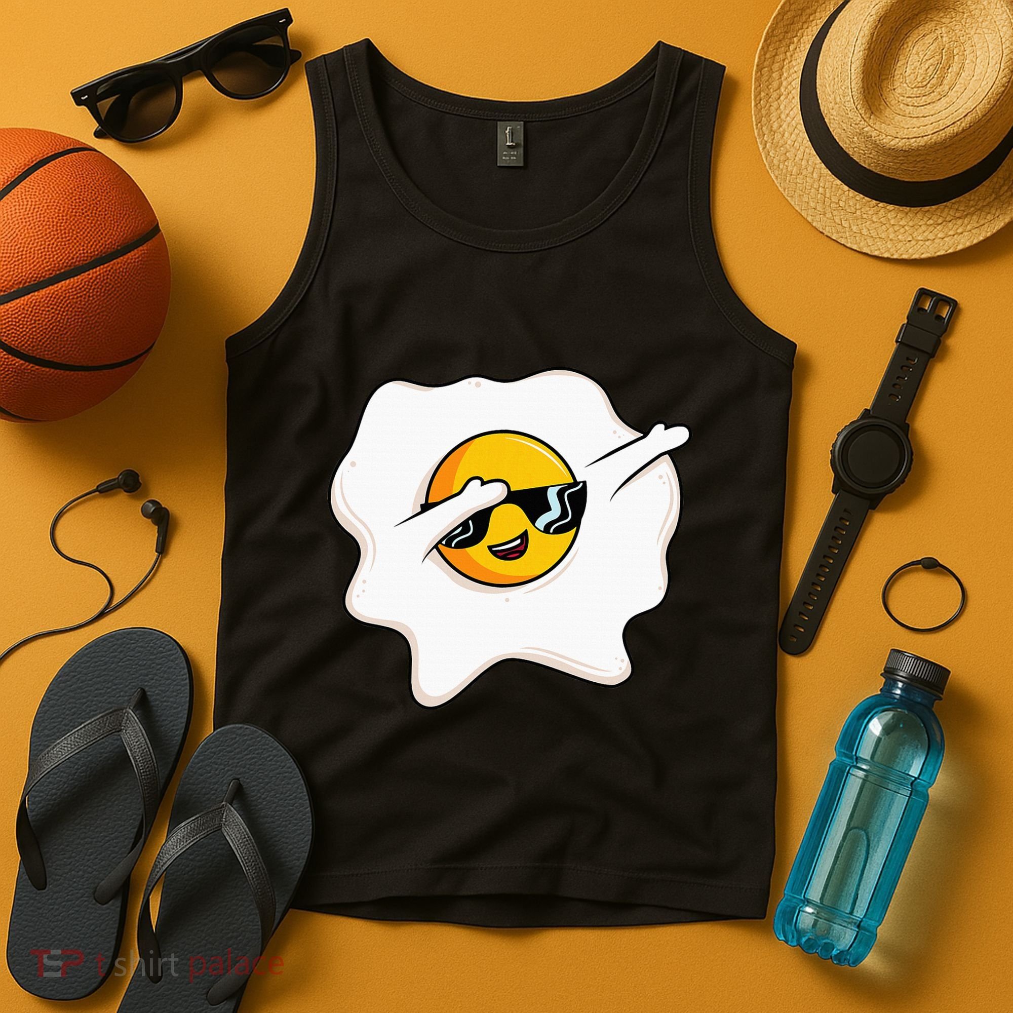 Dab Dabbing Egg Funny Fried Egg Tank Top