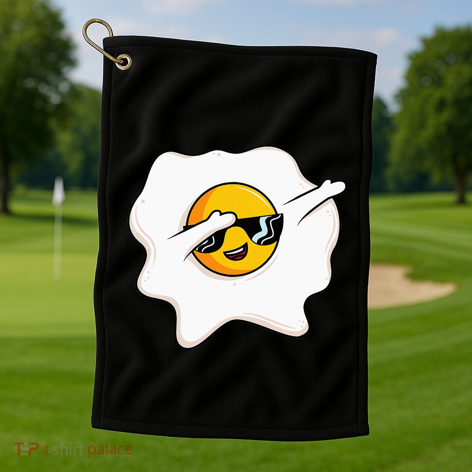 Dab Dabbing Egg Funny Fried Egg Golf Towel