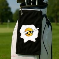 Dab Dabbing Egg Funny Fried Egg Golf Towel thumb 2