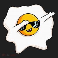 Dab Dabbing Egg Funny Fried Egg Golf Towel thumb 3