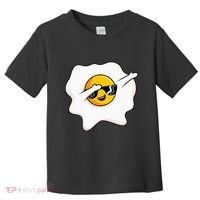 Dab Dabbing Egg Funny Fried Egg Toddler T-Shirt thumb 0