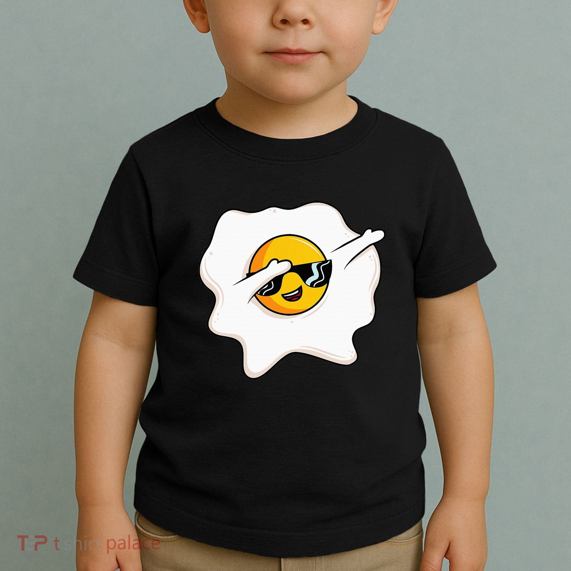 Dab Dabbing Egg Funny Fried Egg Toddler T-Shirt