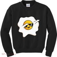 Dab Dabbing Egg Funny Fried Egg Kids Sweatshirt thumb 0