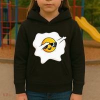 Dab Dabbing Egg Funny Fried Egg Kids Hoodie thumb 3
