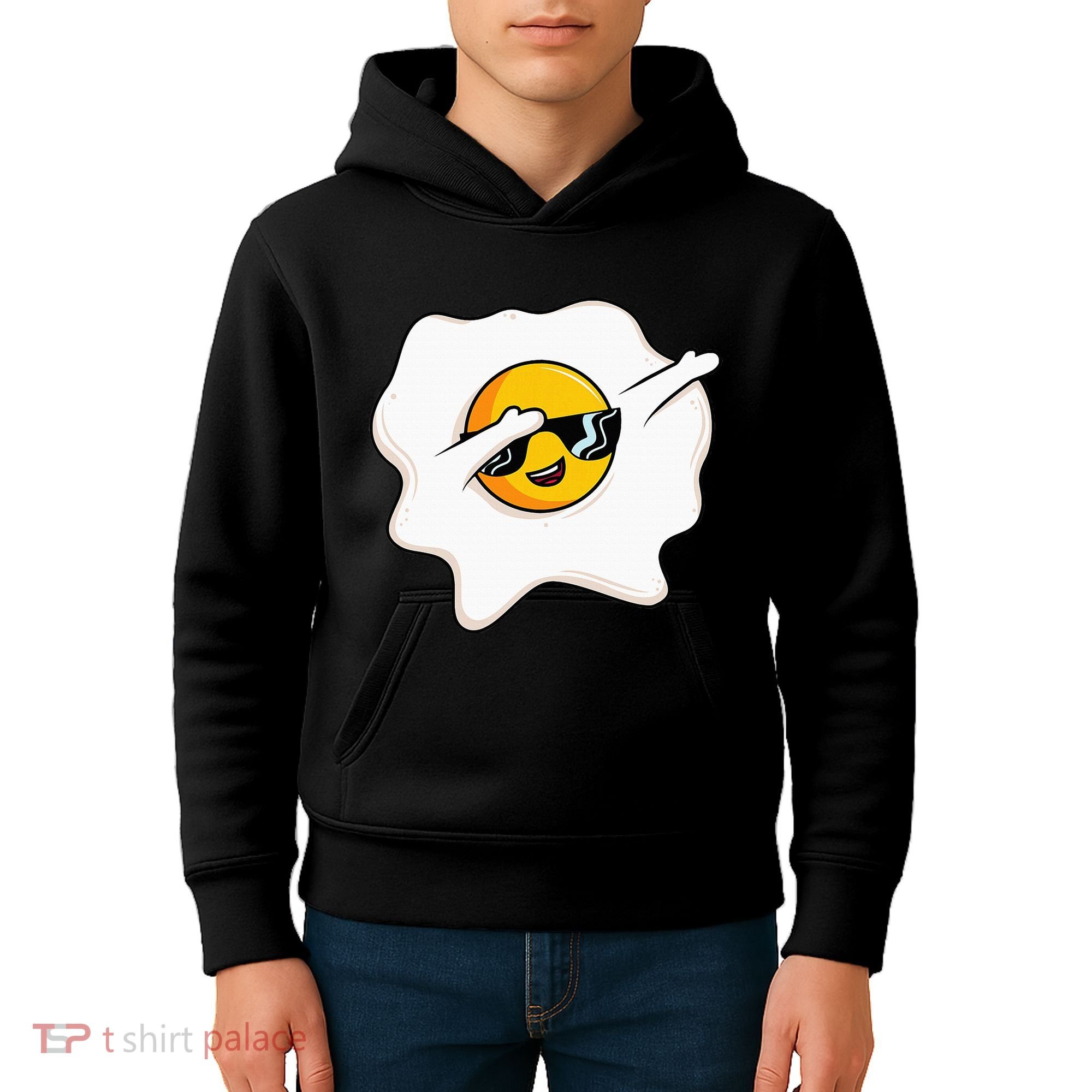 Dab Dabbing Egg Funny Fried Egg Kids Hoodie