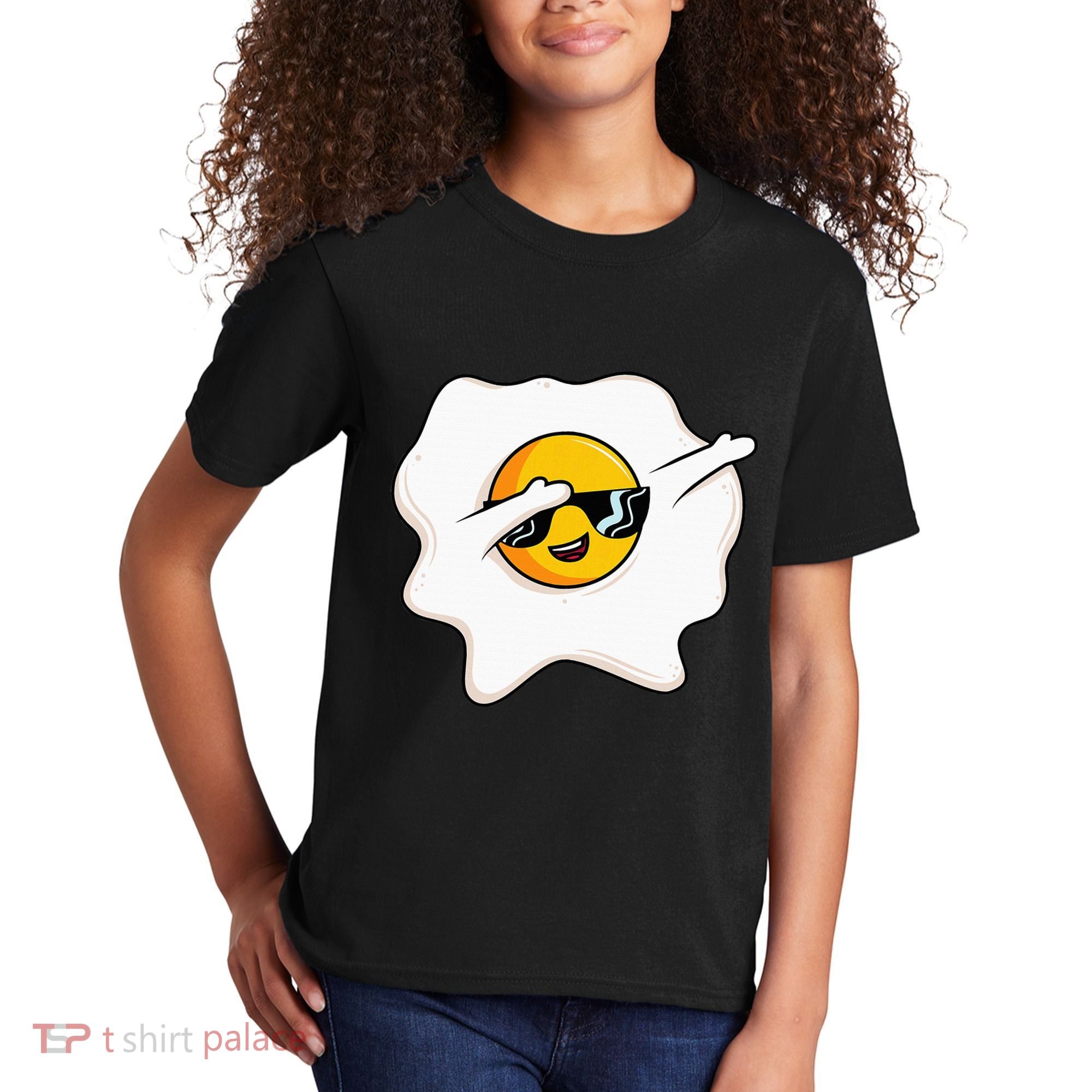 Dab Dabbing Egg Funny Fried Egg Kids T-Shirt