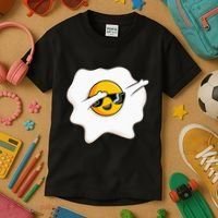 Dab Dabbing Egg Funny Fried Egg Kids T-Shirt thumb 3