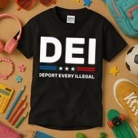 Dei Deport Every Illegal Kids T-Shirt thumb 3