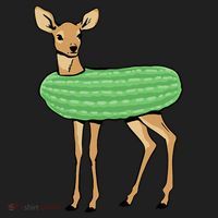 Dill Doe Funny Adult Humor Dill Pickle Deer Redneck Dill Doe Ladies Heavyweight Boxy Pullover Hoodie thumb 2