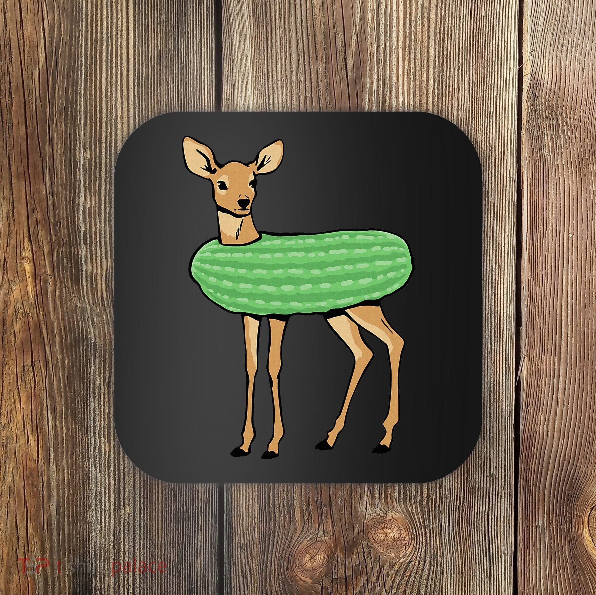 Dill Doe Funny Adult Humor Dill Pickle Deer Redneck Dill Doe Coaster