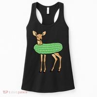 Dill Doe Funny Adult Humor Dill Pickle Deer Redneck Dill Doe Women's Tank Top thumb 0