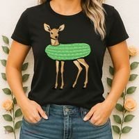 Dill Doe Funny Adult Humor Dill Pickle Deer Redneck Dill Doe Women's T-Shirt thumb 2