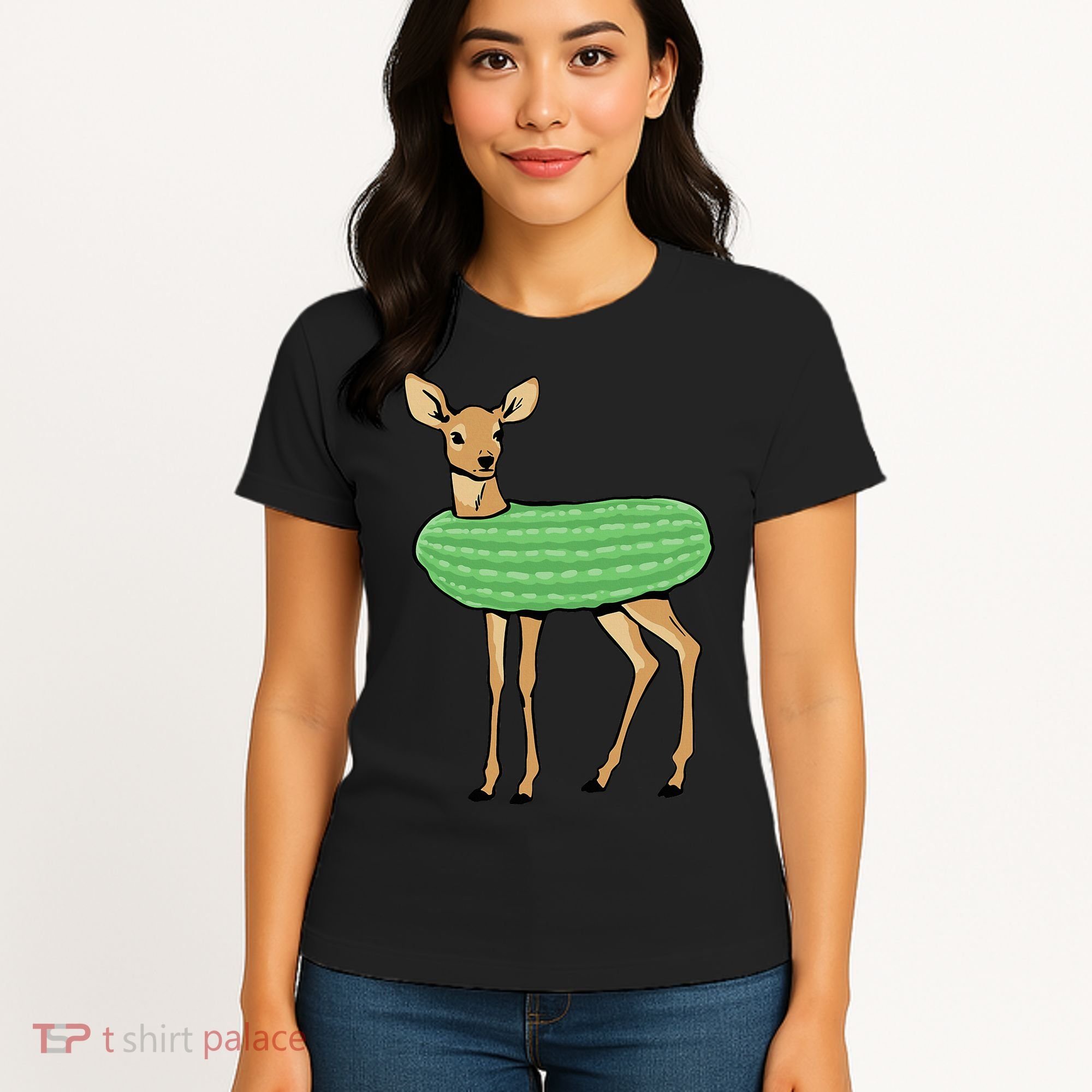 Dill Doe Funny Adult Humor Dill Pickle Deer Redneck Dill Doe Women's T-Shirt
