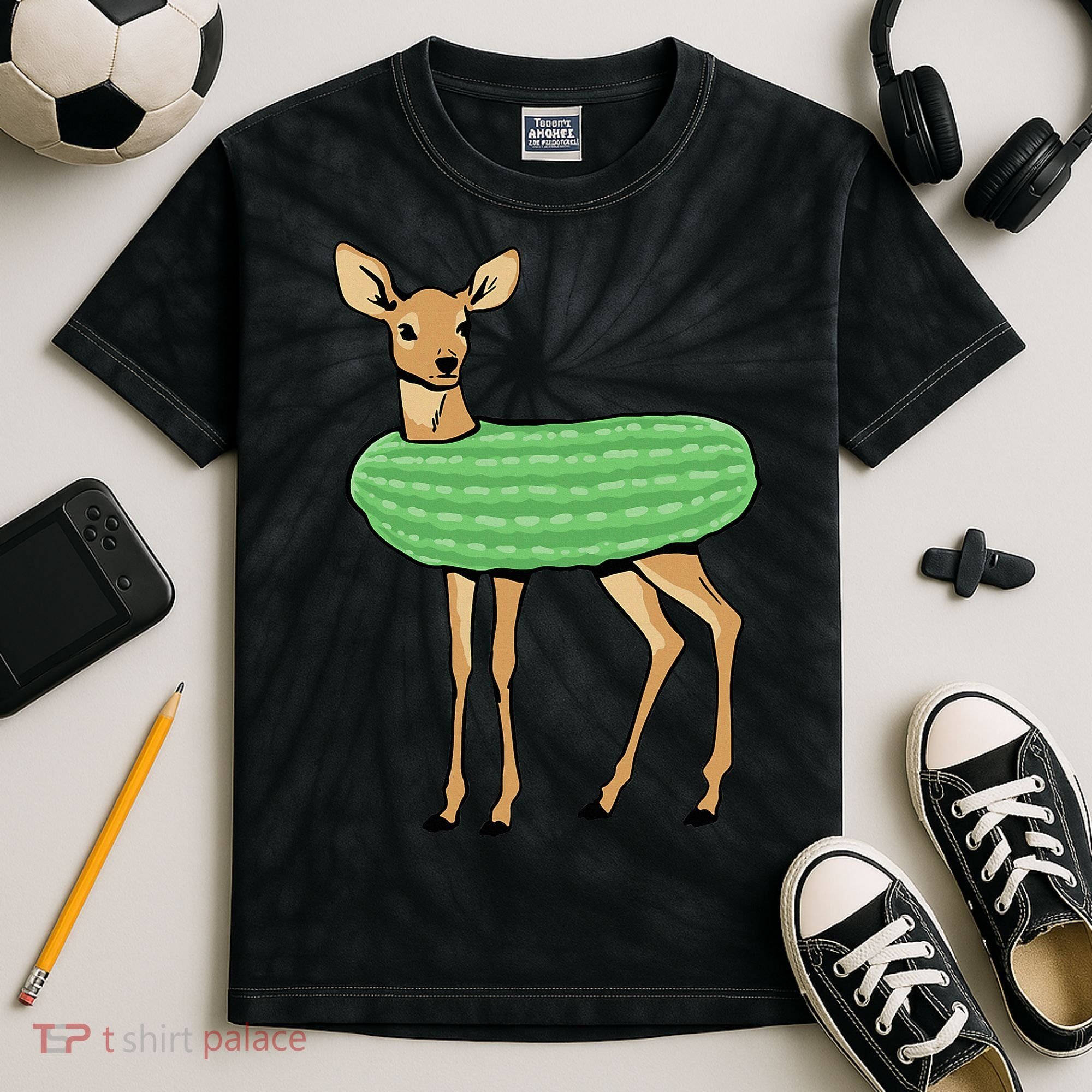Dill Doe Funny Adult Humor Dill Pickle Deer Redneck Dill Doe Kids Tie-Dye T-Shirt