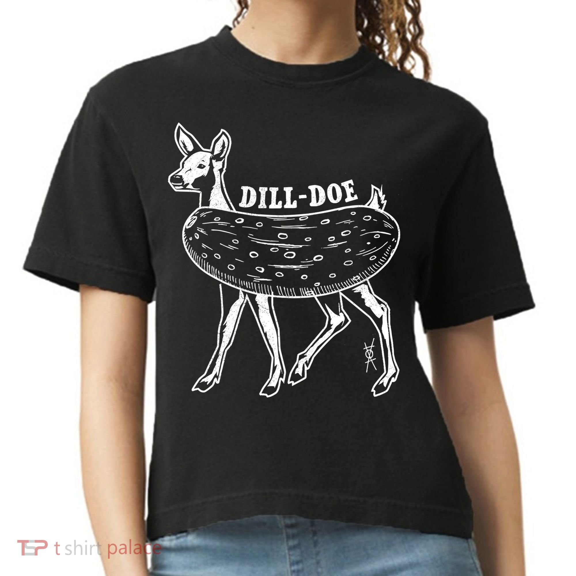 Dill Doe Funny Inappropriate Party Naughty Reindeer She Comfort Colors Boxy T-Shirt