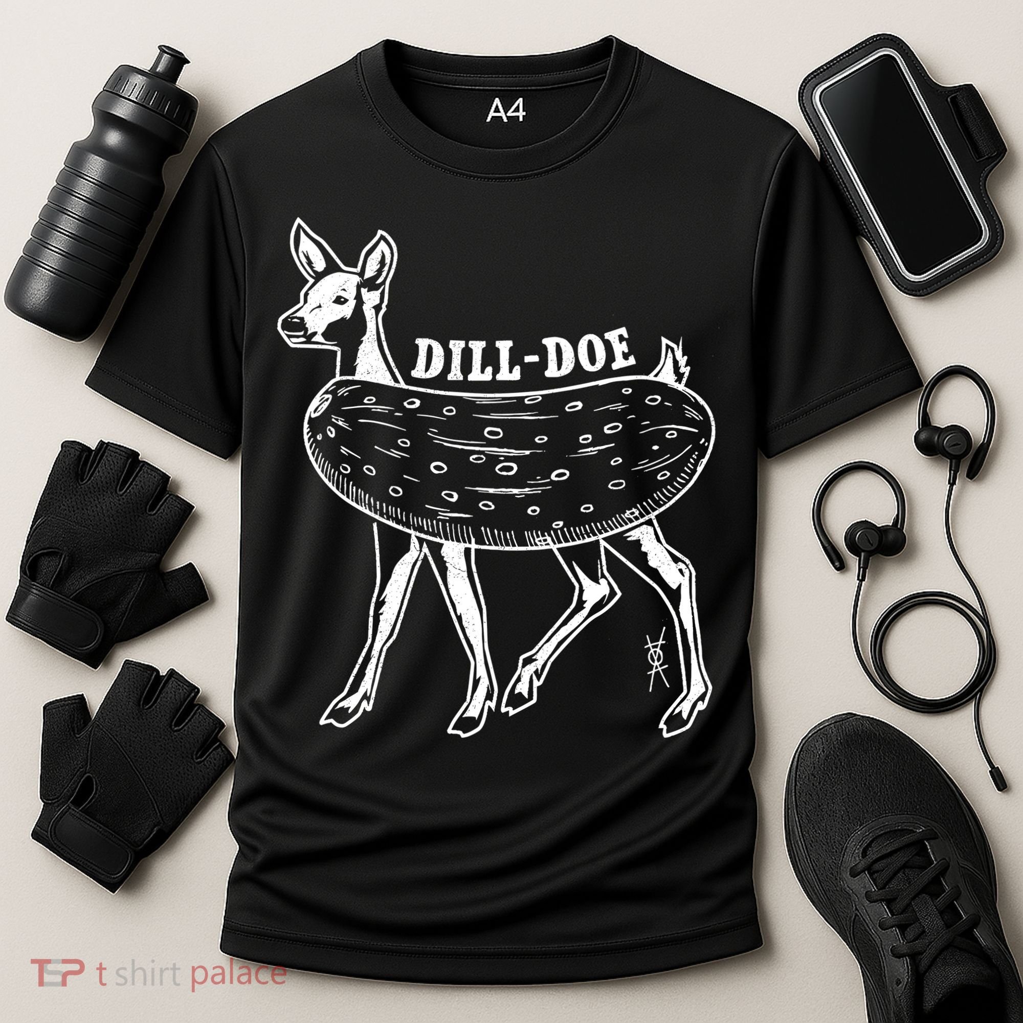 Dill Doe Funny Inappropriate Party Naughty Reindeer She Cooling Performance Crew T-Shirt