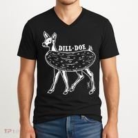 Dill Doe Funny Inappropriate Party Naughty Reindeer She V-Neck T-Shirt thumb 2