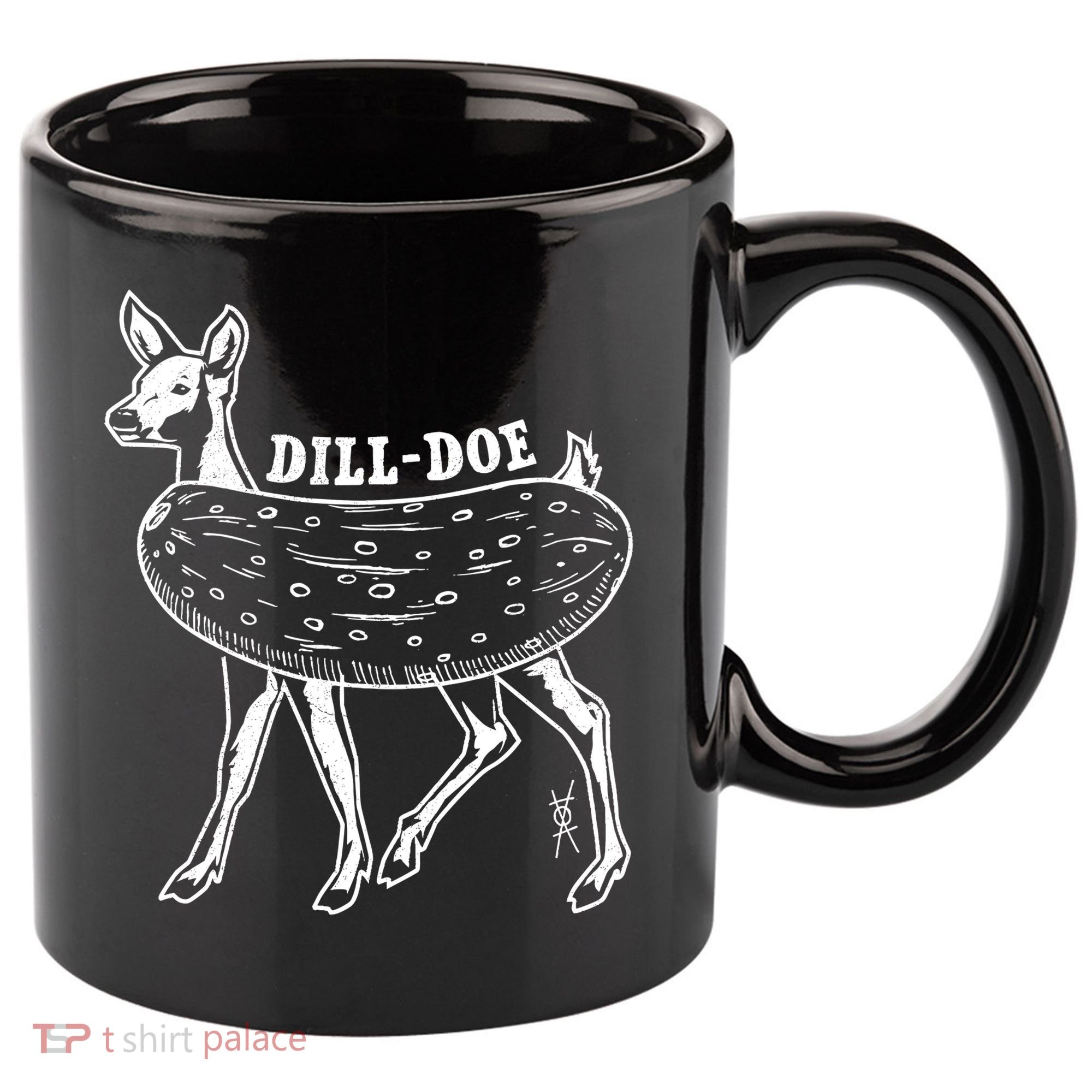 Dill Doe Funny Inappropriate Party Naughty Reindeer She 11oz C Handle Ceramic Mug