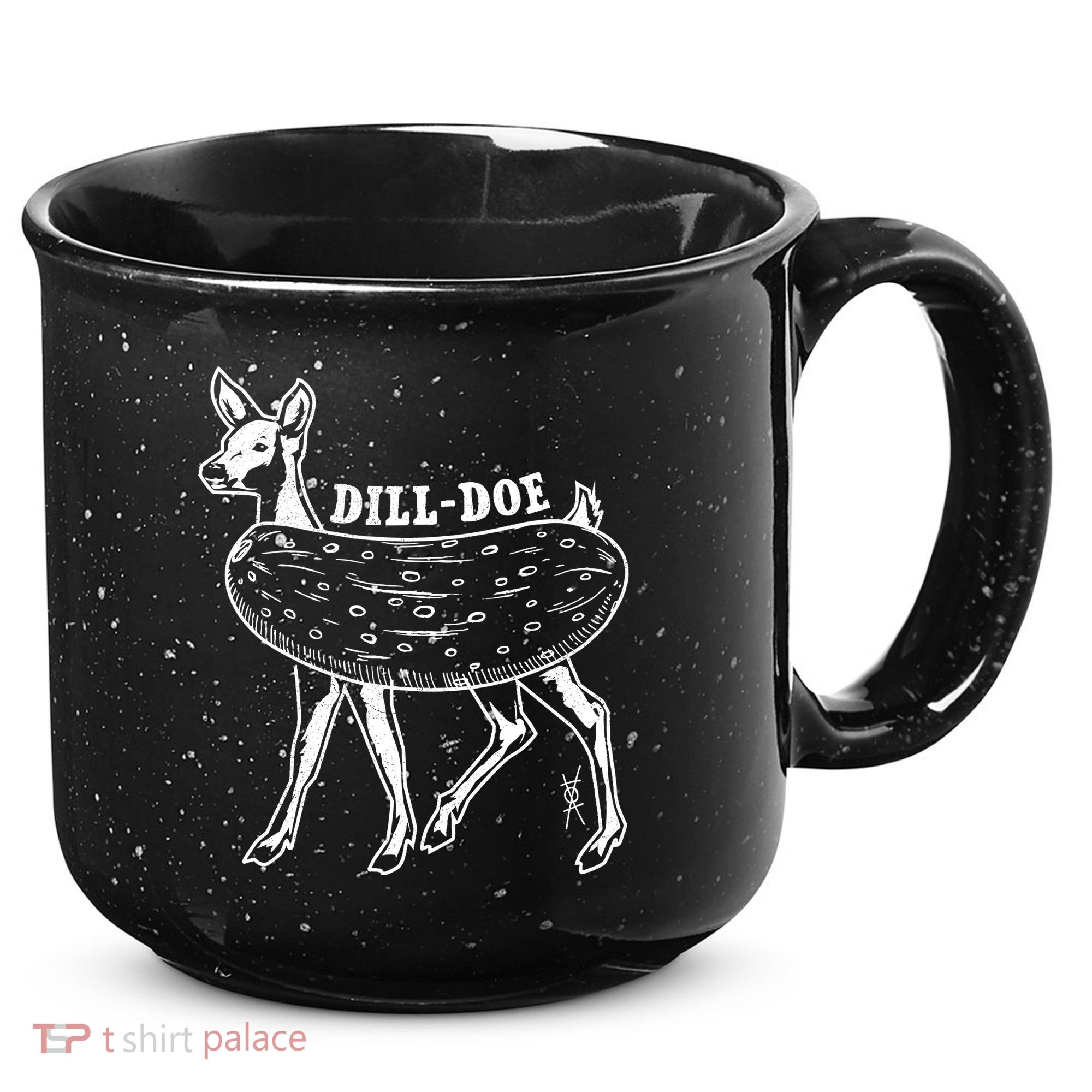 Dill Doe Funny Inappropriate Party Naughty Reindeer She 15oz Campfire Ceramic Mug