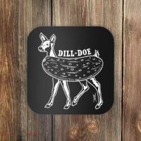 Dill Doe Funny Inappropriate Party Naughty Reindeer She Coaster thumb 0