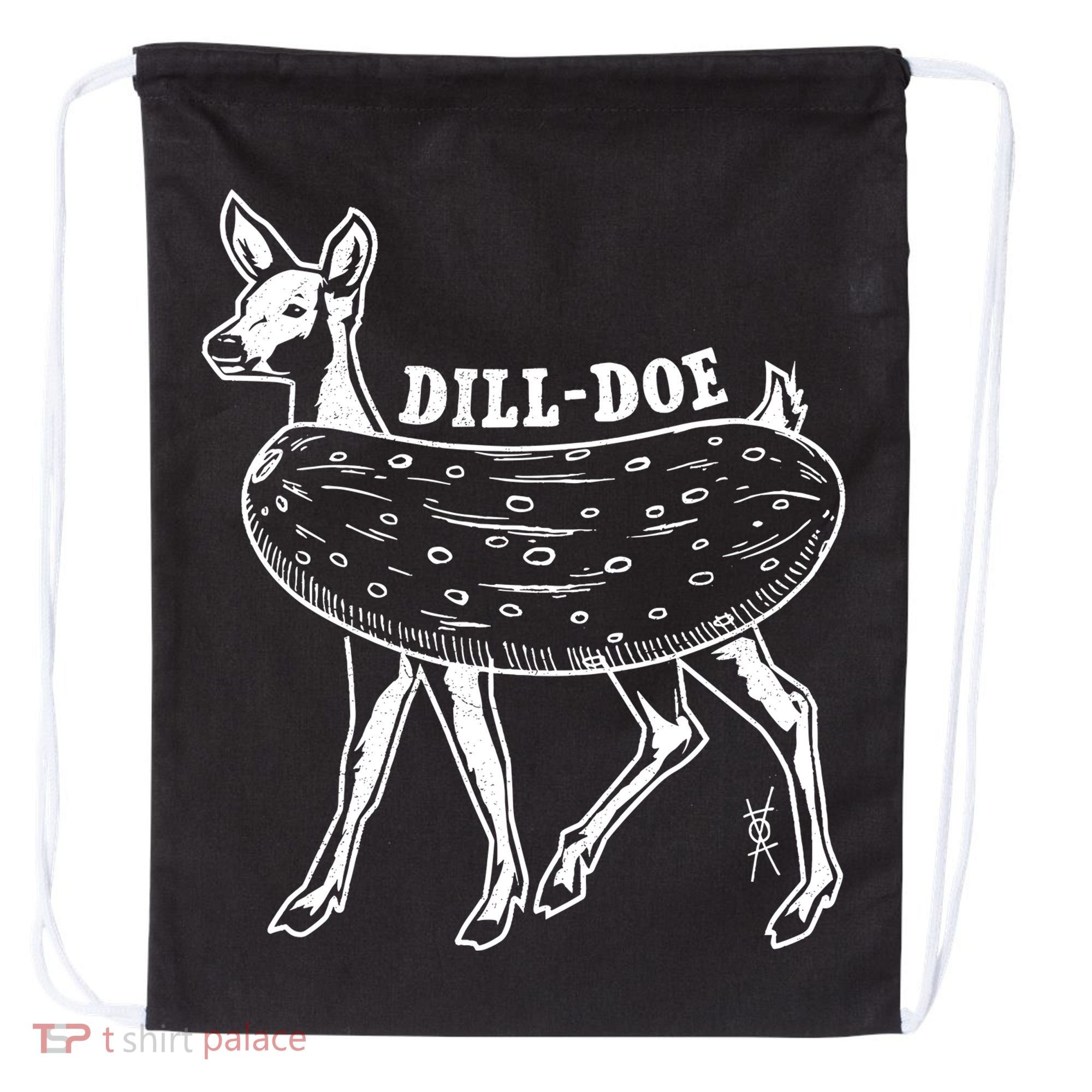 Dill Doe Funny Inappropriate Party Naughty Reindeer She Drawstring Bag