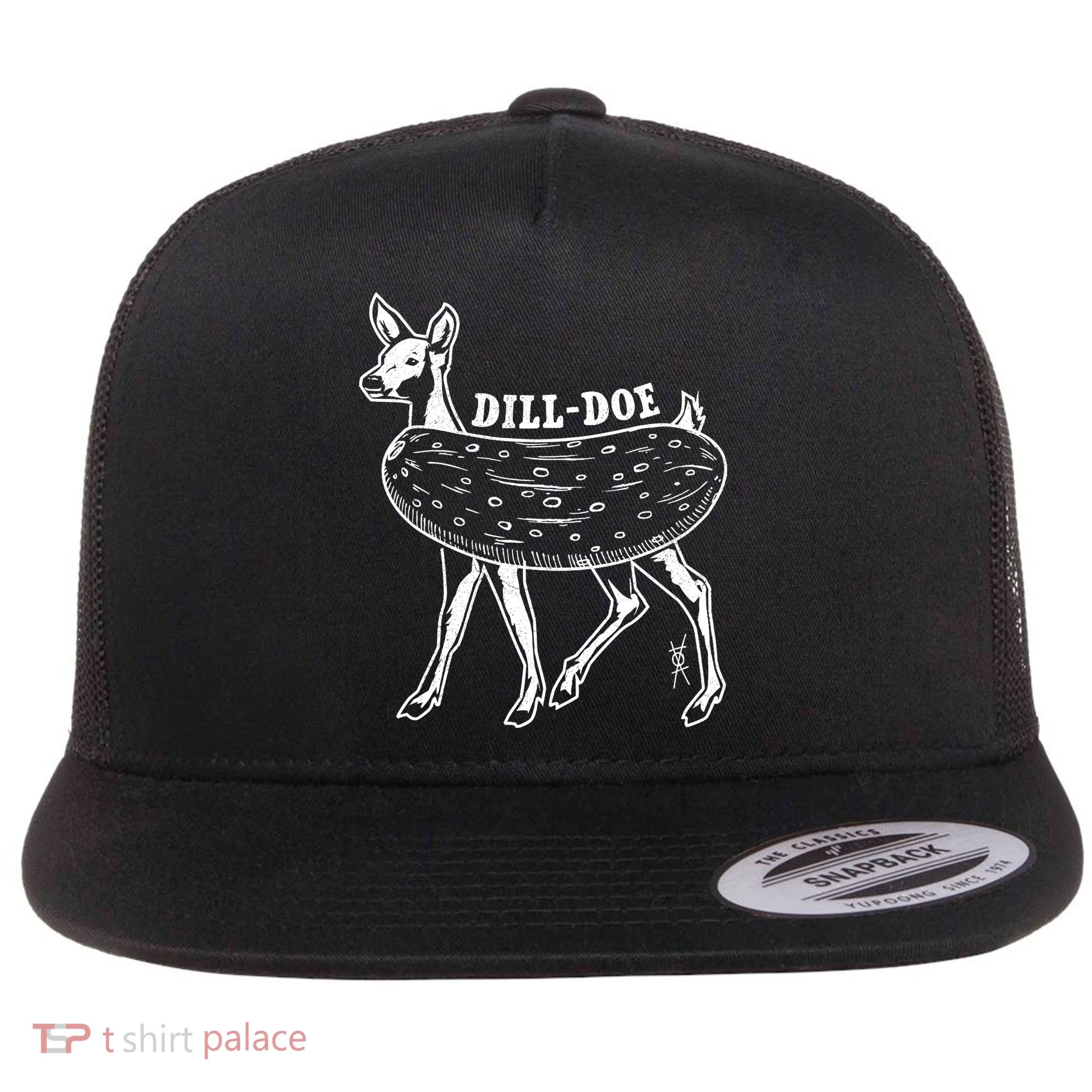Dill Doe Funny Inappropriate Party Naughty Reindeer She Flat Bill Trucker Hat