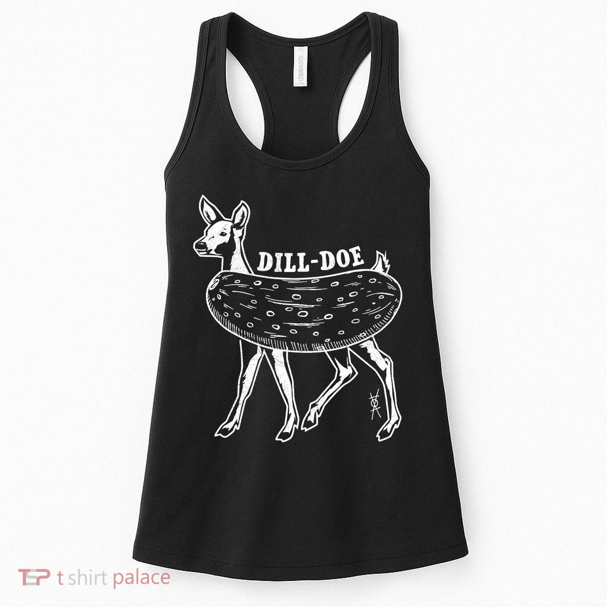 Dill Doe Funny Inappropriate Party Naughty Reindeer She Women's Tank Top