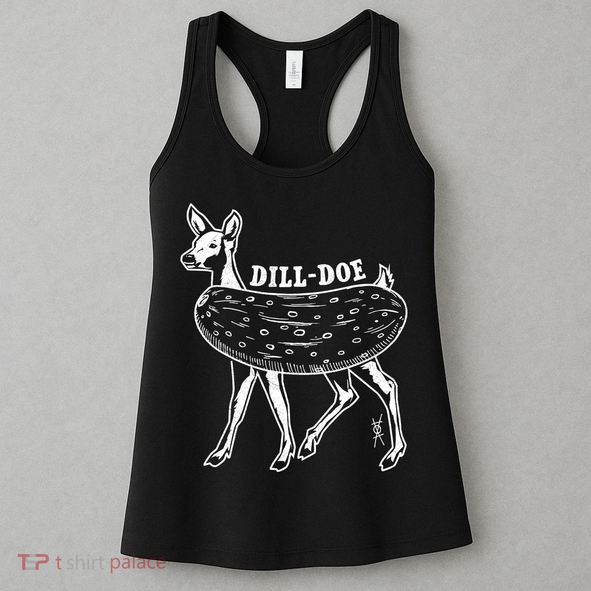 Dill Doe Funny Inappropriate Party Naughty Reindeer She Women's Tank Top