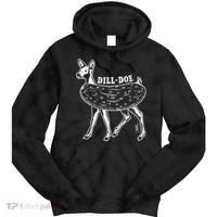Dill Doe Funny Inappropriate Party Naughty Reindeer She Tie Dye Hoodie thumb 0