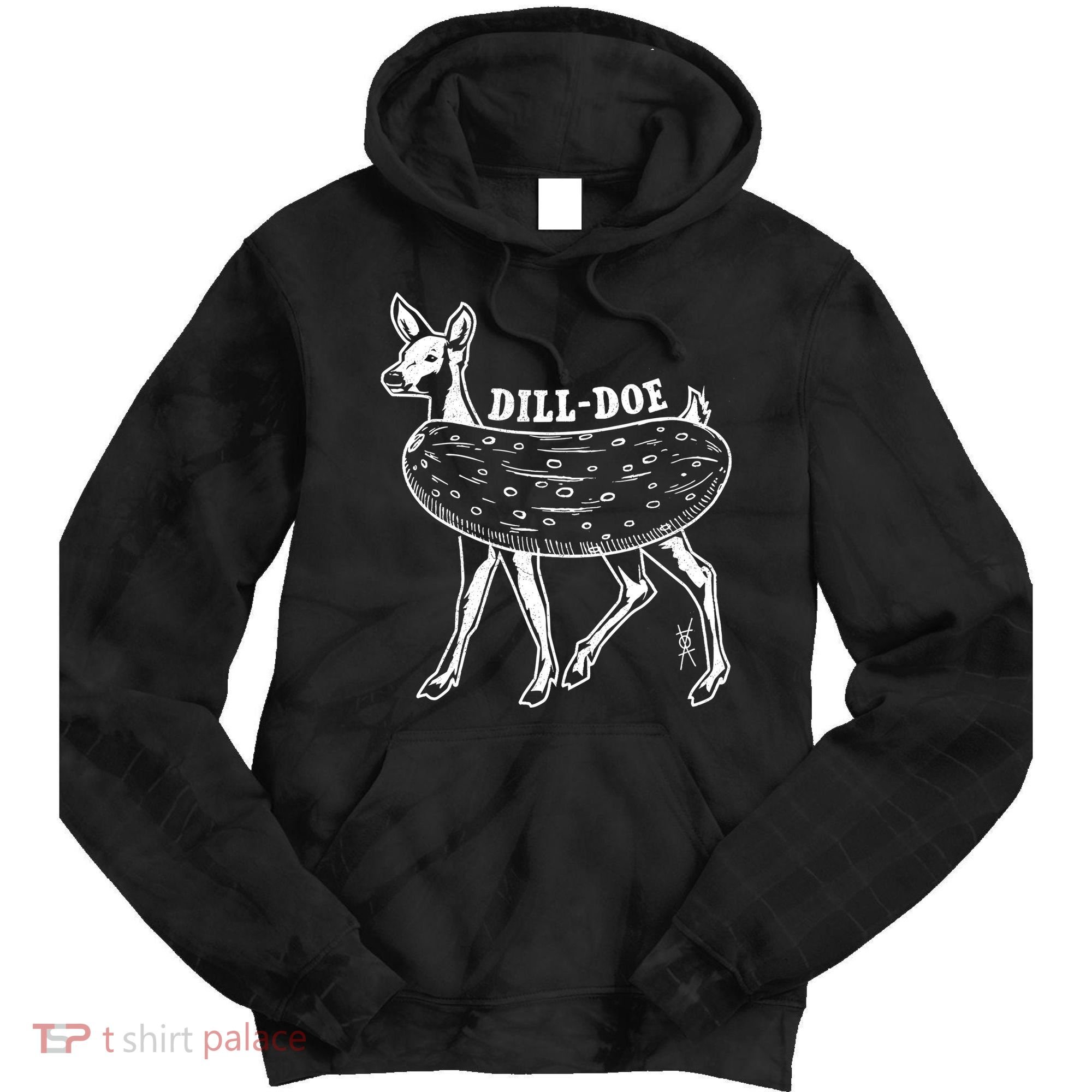 Dill Doe Funny Inappropriate Party Naughty Reindeer She Tie Dye Hoodie