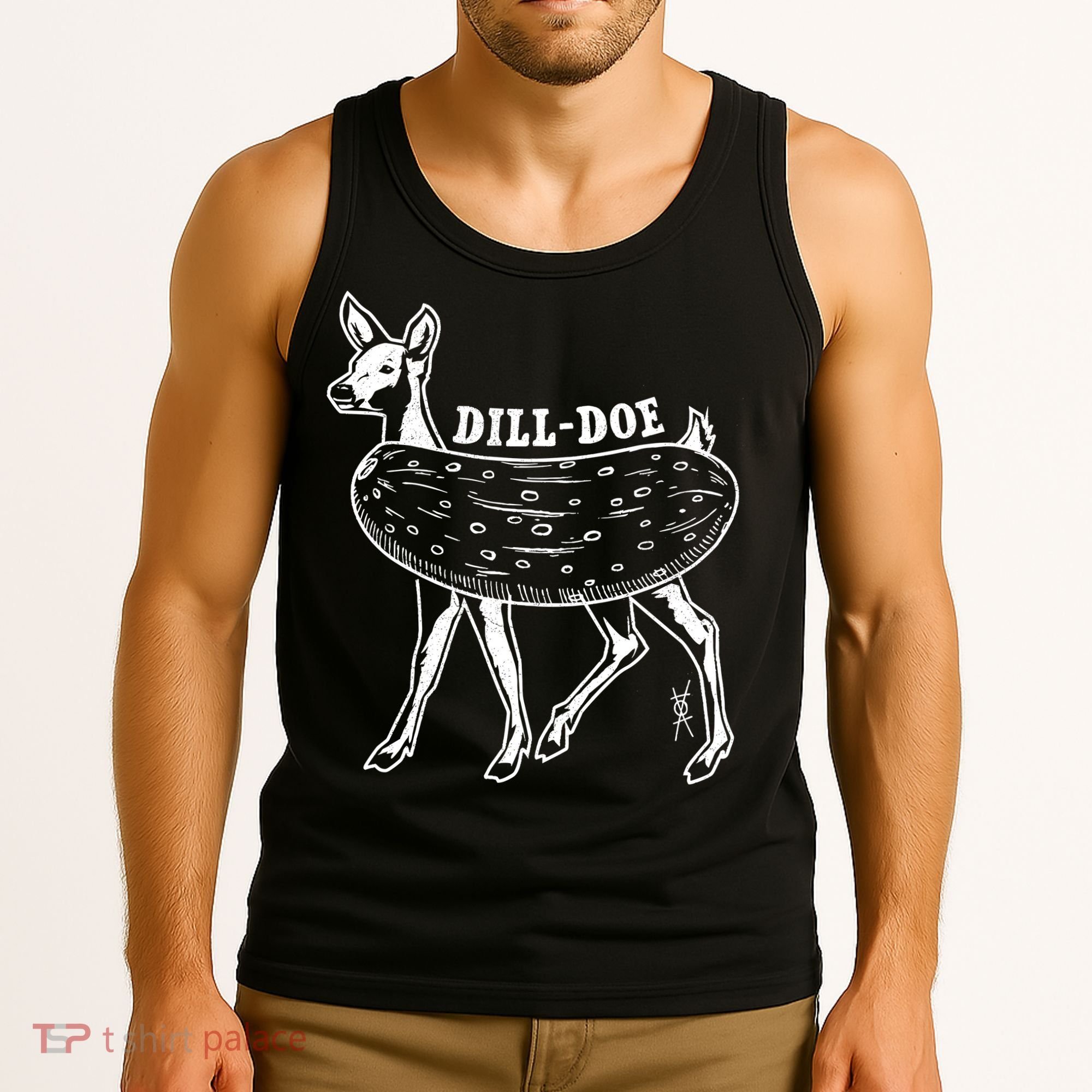 Dill Doe Funny Inappropriate Party Naughty Reindeer She Tank Top