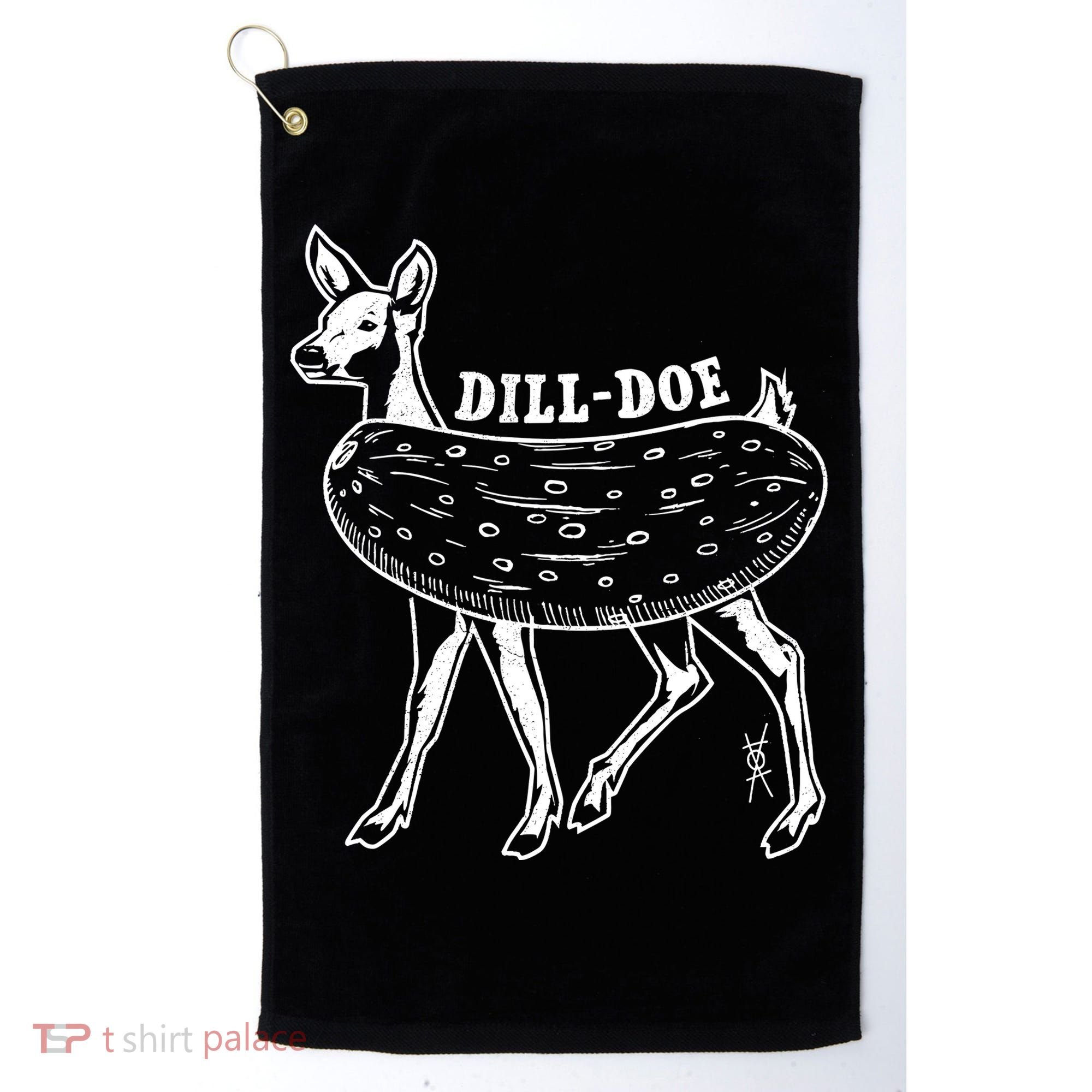 Dill Doe Funny Inappropriate Party Naughty Reindeer She Golf Towel