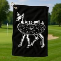 Dill Doe Funny Inappropriate Party Naughty Reindeer She Golf Towel thumb 1
