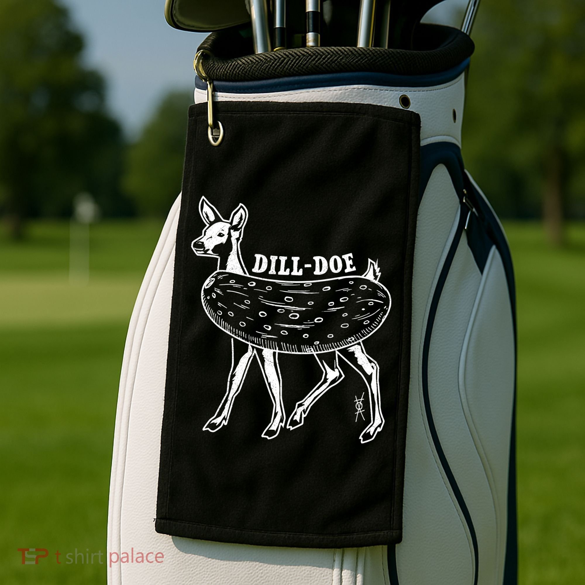 Dill Doe Funny Inappropriate Party Naughty Reindeer She Golf Towel
