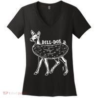 Dill Doe Funny Inappropriate Party Naughty Reindeer She Women's V-Neck T-Shirt thumb 0