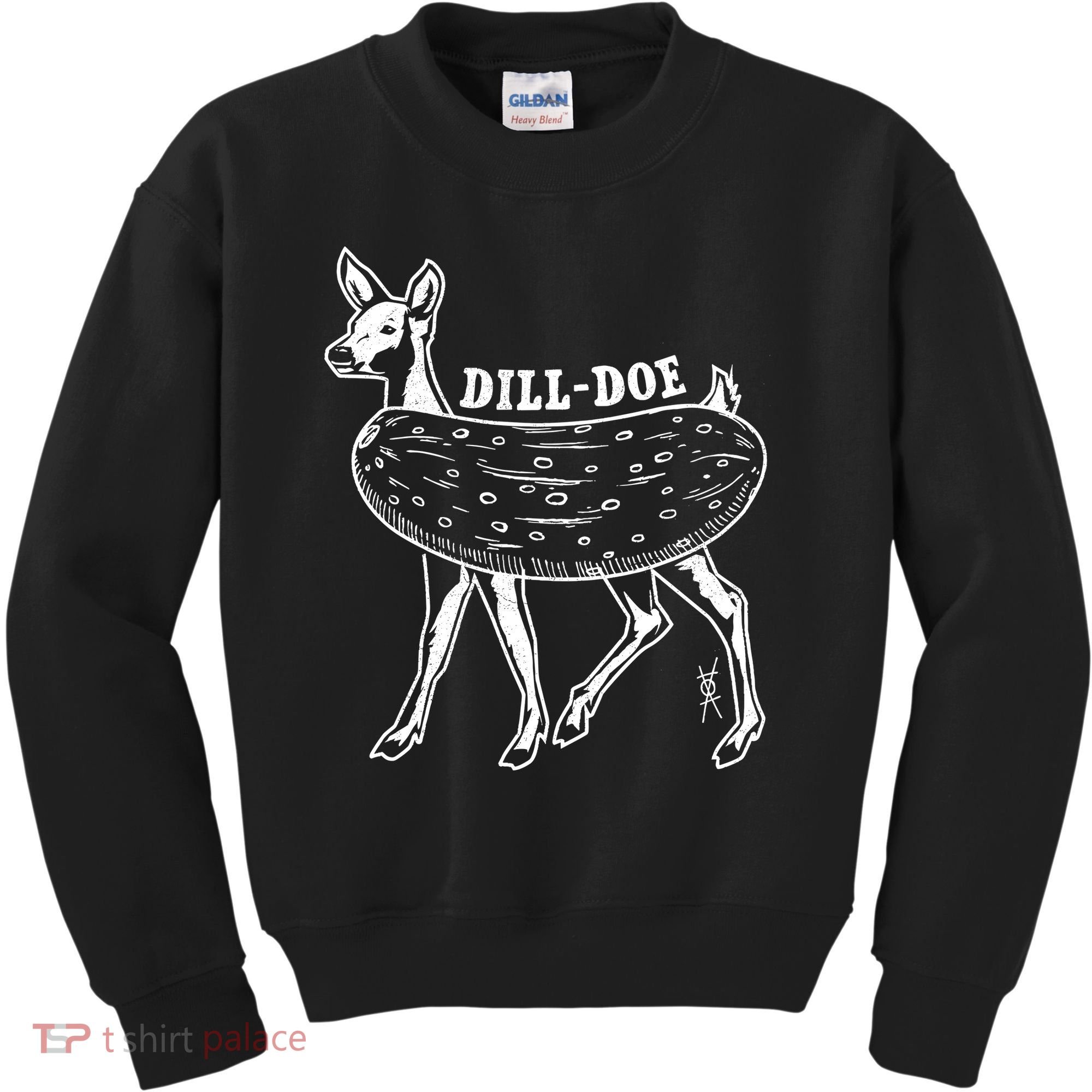 Dill Doe Funny Inappropriate Party Naughty Reindeer She Kids Sweatshirt