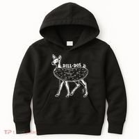Dill Doe Funny Inappropriate Party Naughty Reindeer She Kids Hoodie thumb 0