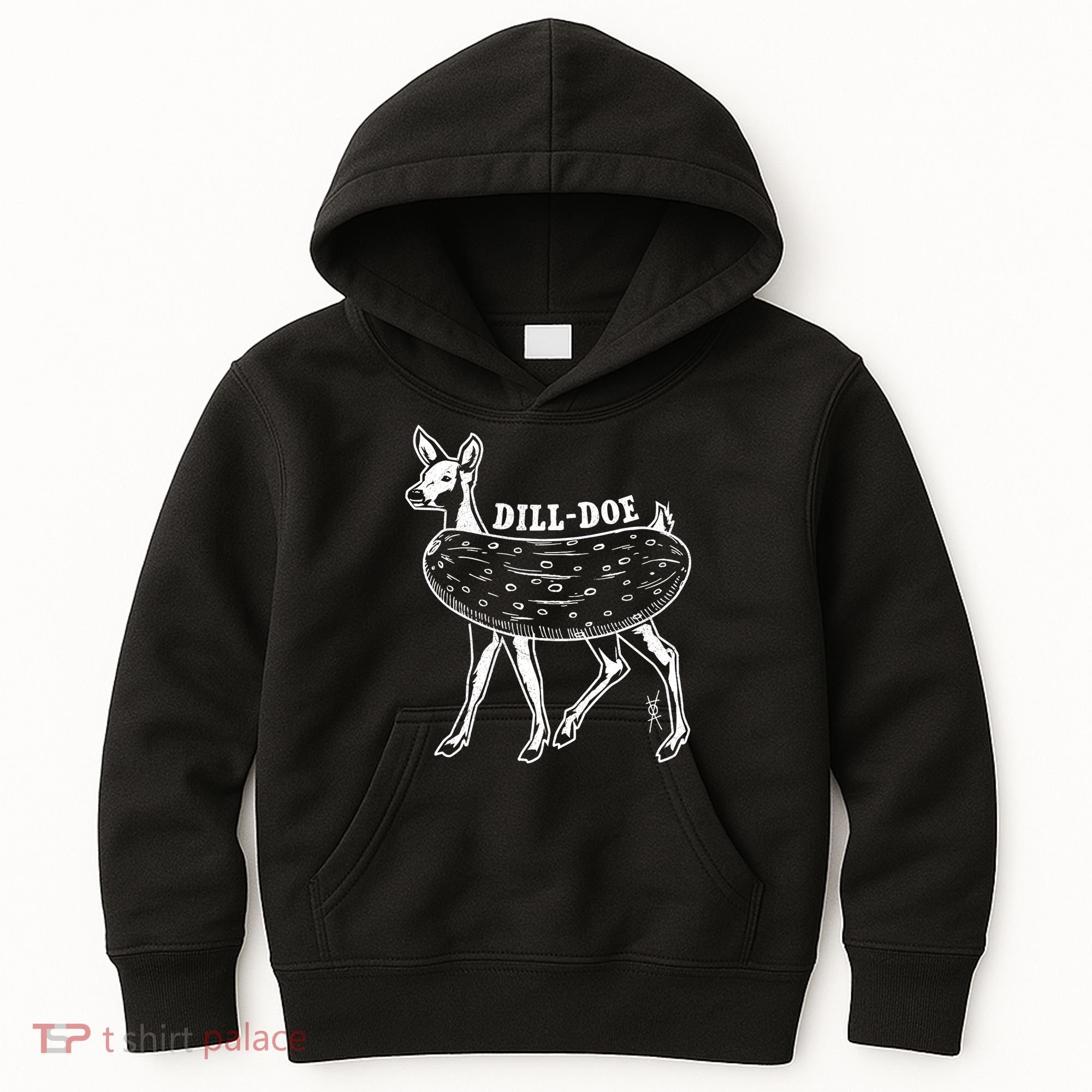 Dill Doe Funny Inappropriate Party Naughty Reindeer She Kids Hoodie