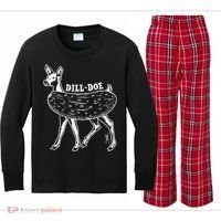 Dill Doe Funny Inappropriate Party Naughty Reindeer She Kids Long Sleeve Plaid Pajama Set thumb 0