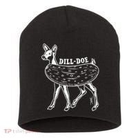 Dill Doe Funny Inappropriate Party Naughty Reindeer She Short Acrylic Beanie thumb 0