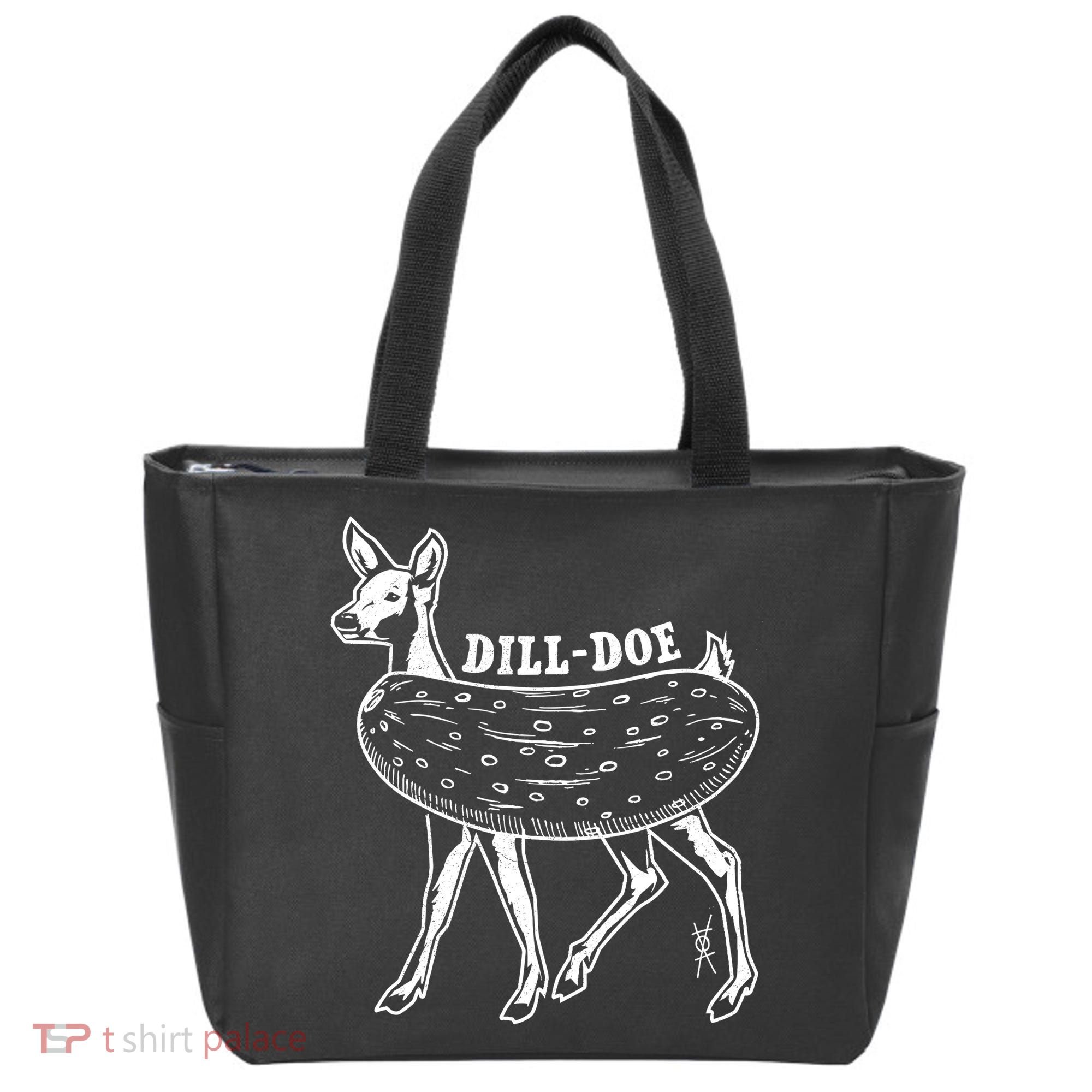 Dill Doe Funny Inappropriate Party Naughty Reindeer She Tote Bag