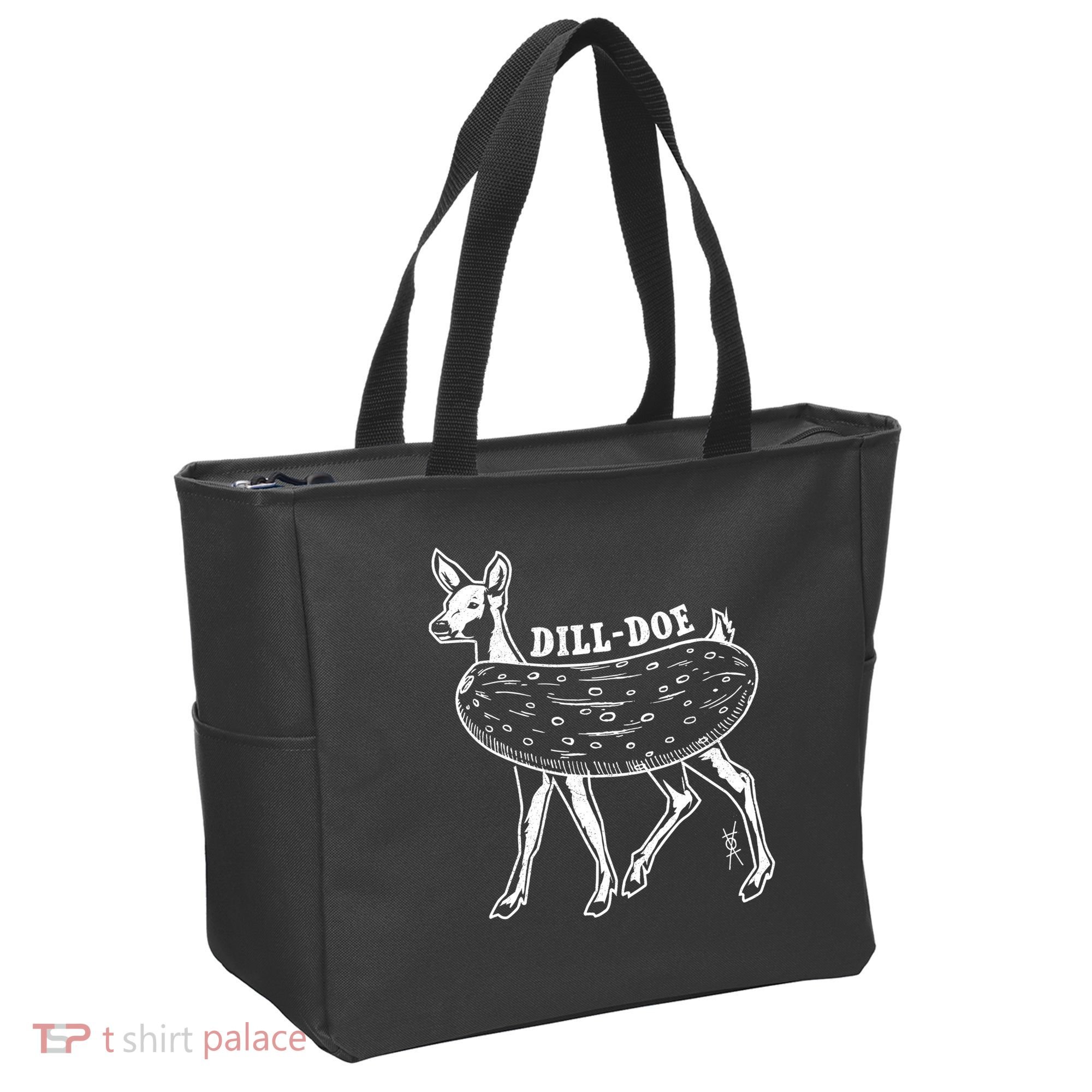 Dill Doe Funny Inappropriate Party Naughty Reindeer She Tote Bag
