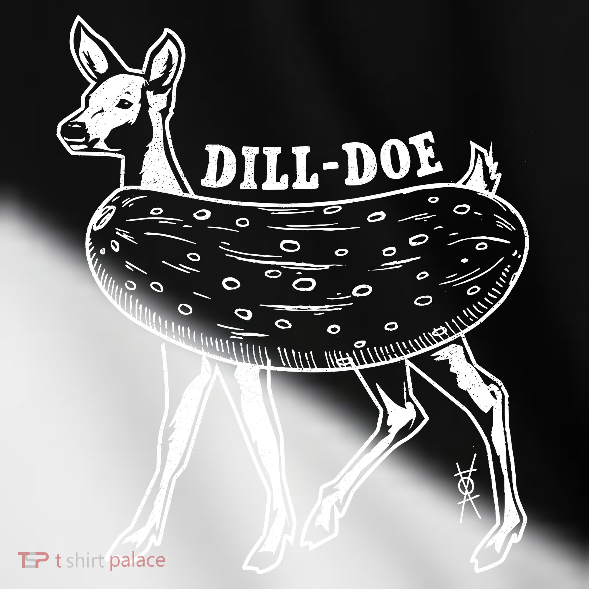 Dill Doe Funny Inappropriate Party Naughty Reindeer She Toddler Fine Jersey T-Shirt